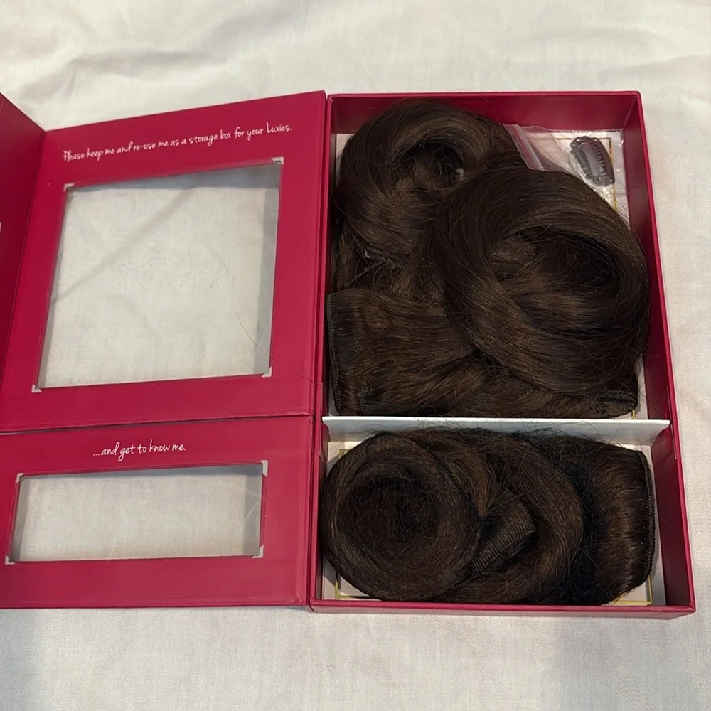 Luxy Chocolate Brown Brunette 10pc 20in 160g Hair Clip In Extensions Color 4
